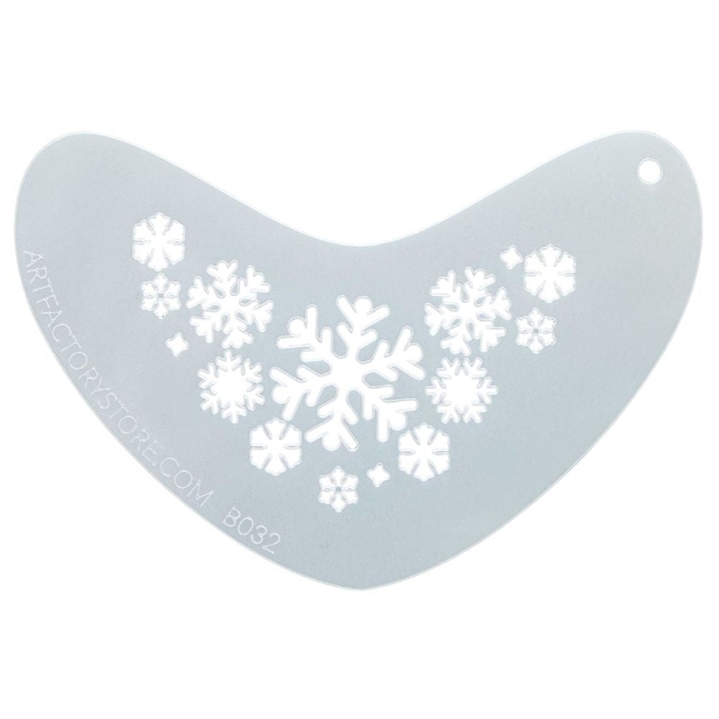 Art Factory | Boomerang Face Painting Stencil – Frozen Snowflakes (B032)