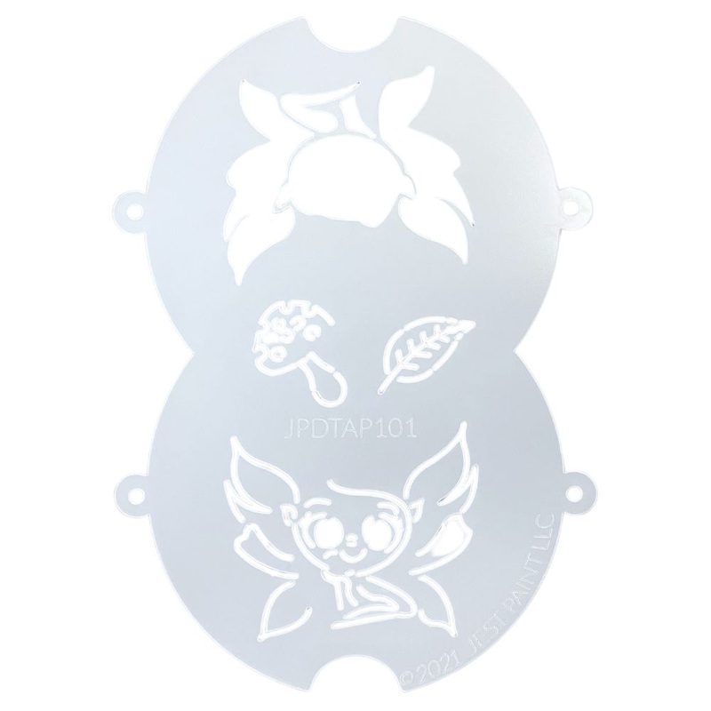 JPDTAP 101 Face Painting Double Stencil – Smiling Fairy