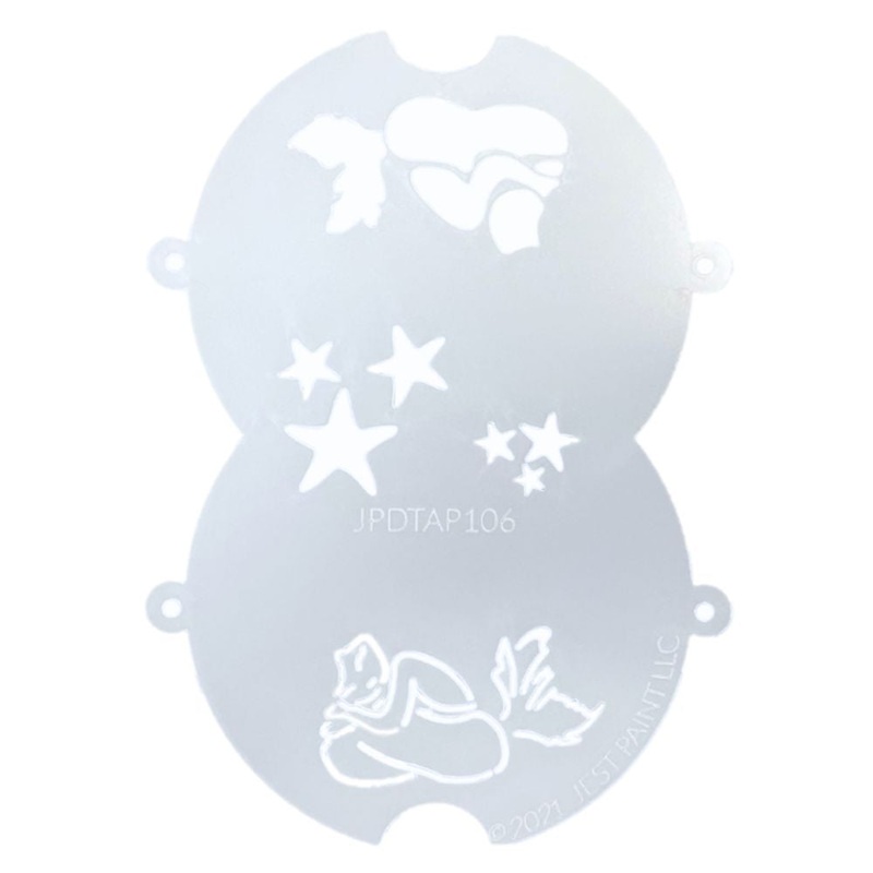 JPDTAP 106 Face Painting Double Stencil – Sleeping Mermaid