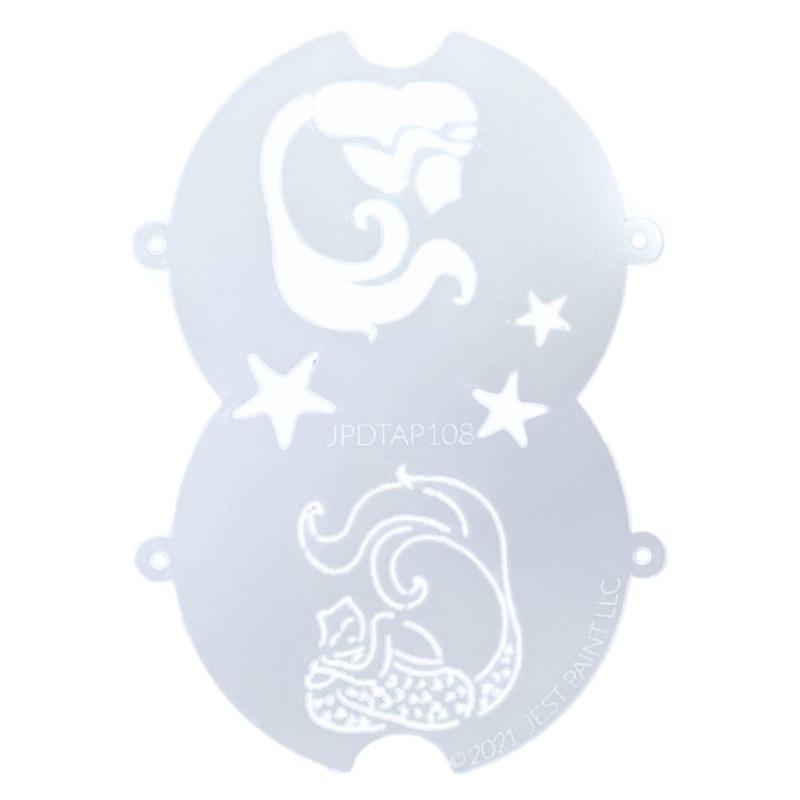 JPDTAP 108 Face Painting Double Stencil – Mermaid with Scales