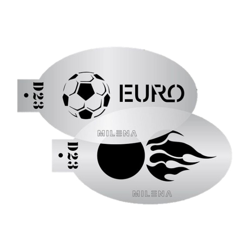 MILENA STENCILS | Face Painting Stencil –  (Flaming Soccer Ball)  D23