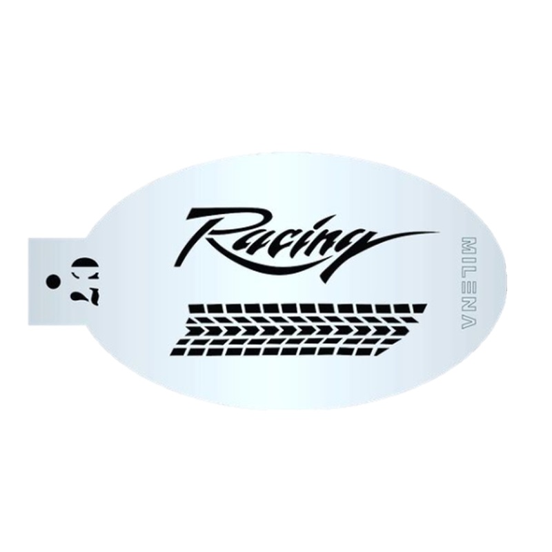 MILENA STENCILS | Face Painting Stencil –  (Racing w/ Tracks)  C7
