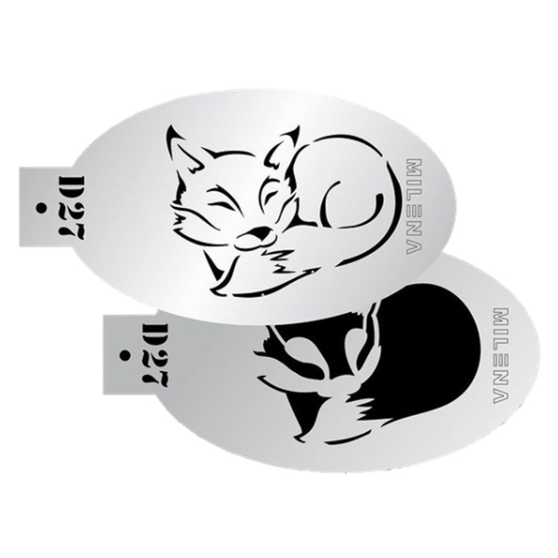 MILENA STENCILS | Face Painting Stencils –  (Cute Fox Set)  D27