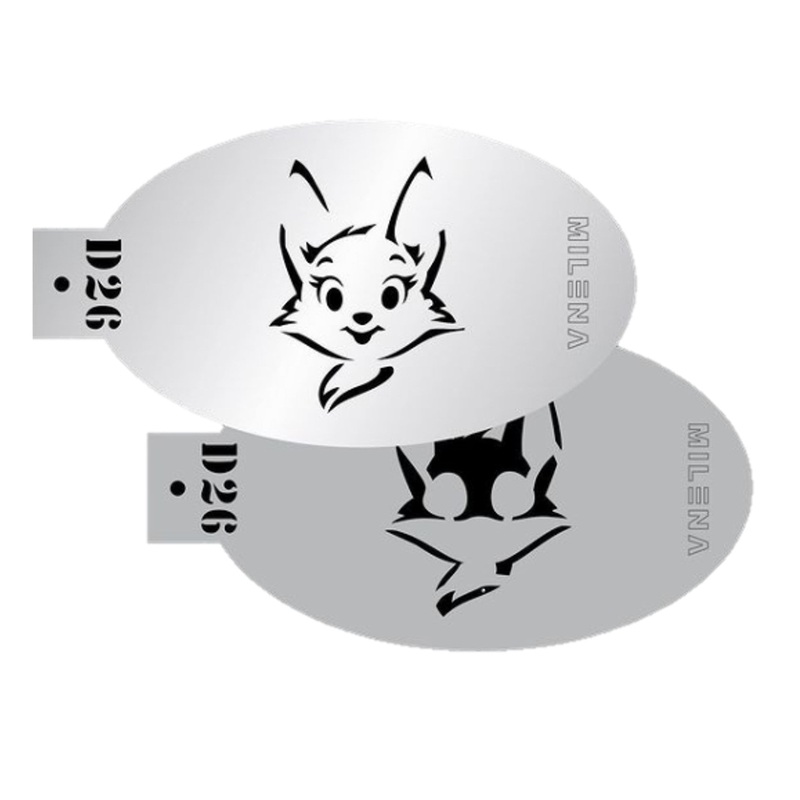 MILENA STENCILS | Face Painting Stencils –  (Perky Fox Set)  D26
