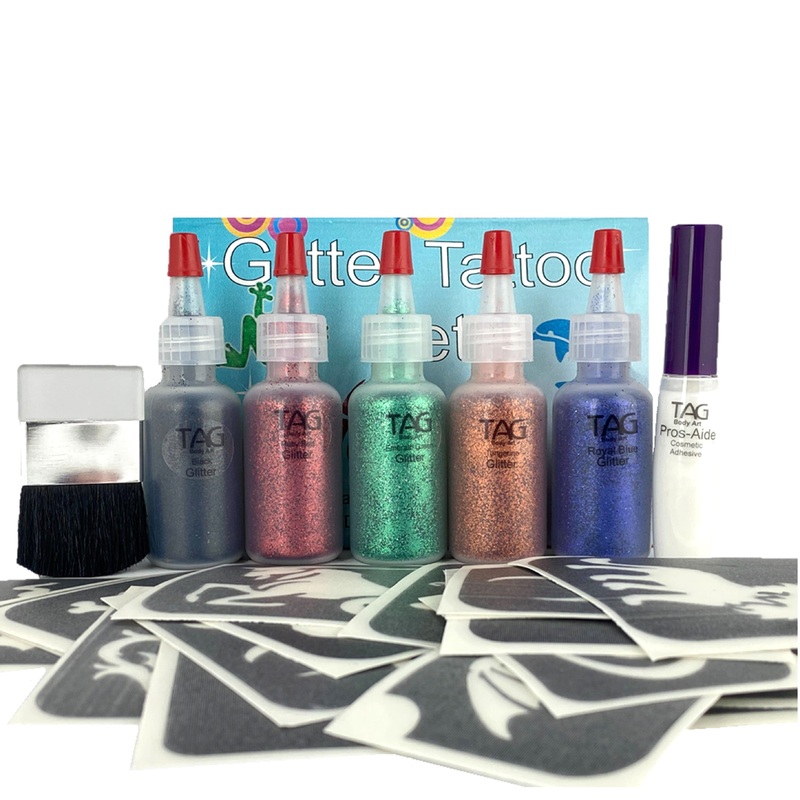 TAG BODY ART | BOYS Glitter Tattoo Kit with 20 Stencils