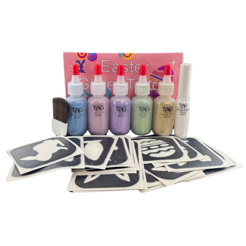 TAG BODY ART | EASTER Glitter Tattoo Kit with 20 Stencils