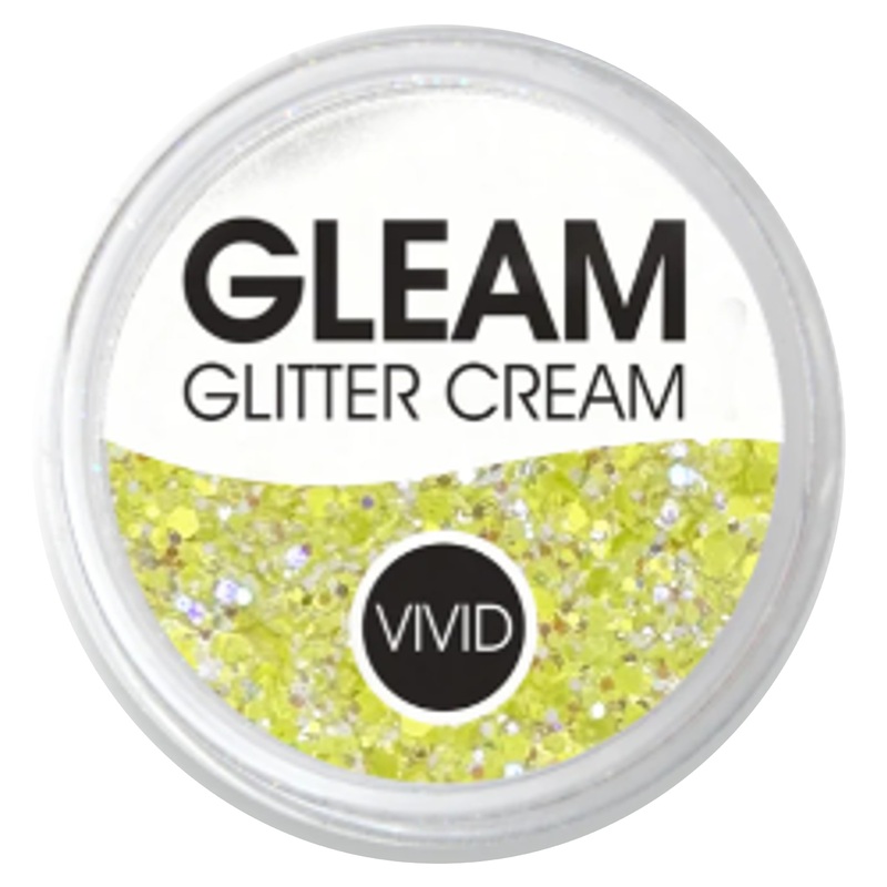 VIVID Glitter |  GLEAM Glitter Cream | Large Pastel Glow – SUNBEAM (30gr)