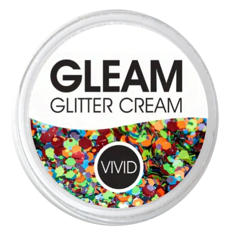 VIVID Glitter |  GLEAM Glitter Cream | Large SUMMER RAINBOW (30gr)