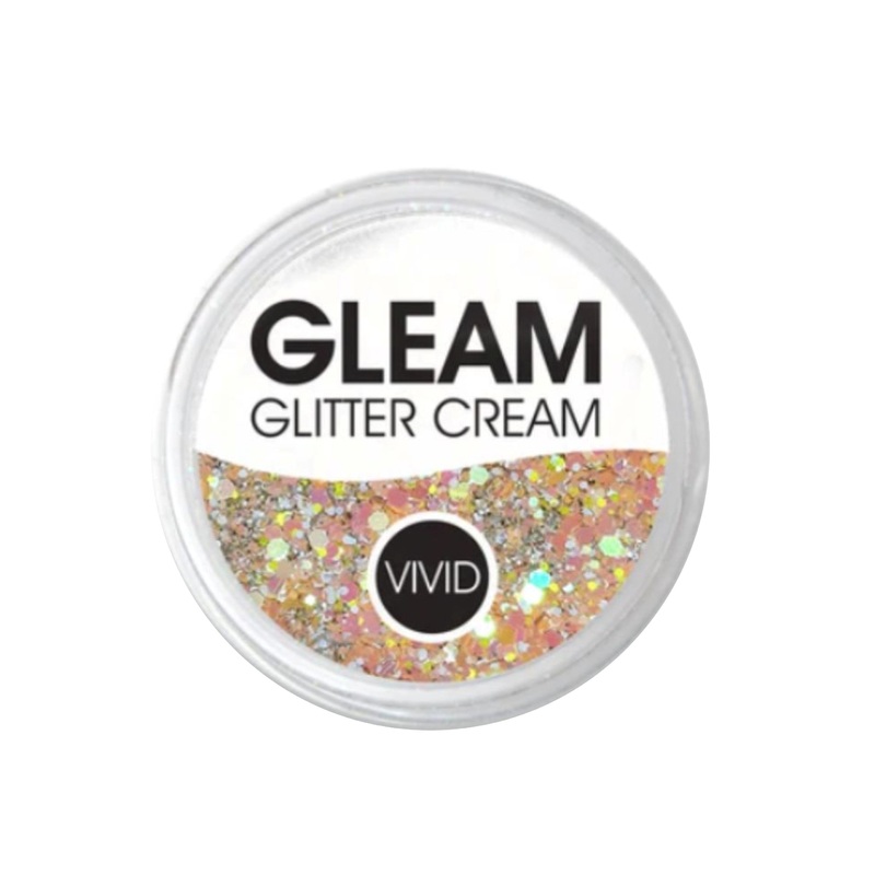 VIVID Glitter |  GLEAM Glitter Cream | Small Pastel Glow – PEACH FUZZ (10gr)