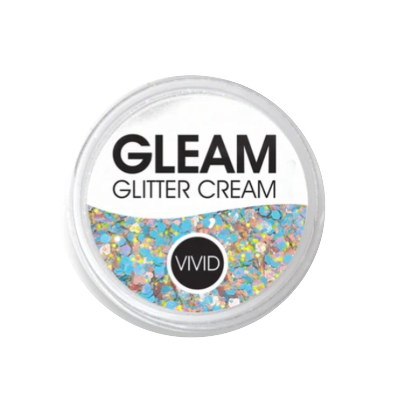 VIVID Glitter |  GLEAM Glitter Cream | Small UV Pastel Glow – CANDY CLOUD (10gr)