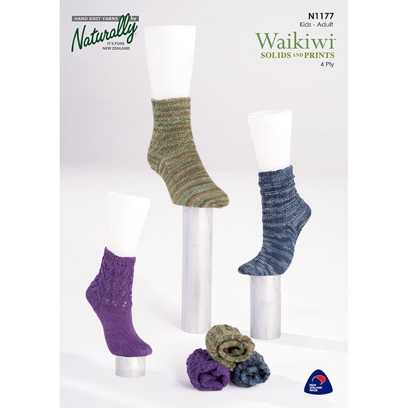 Naturally Pattern Leaflet Waikiwi Unisex/Socks N1177