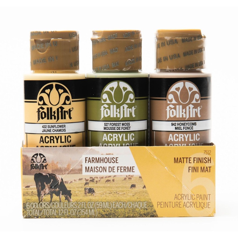 FolkArt Acrylic 59ml Farmhouse Paints – Set Of 6
