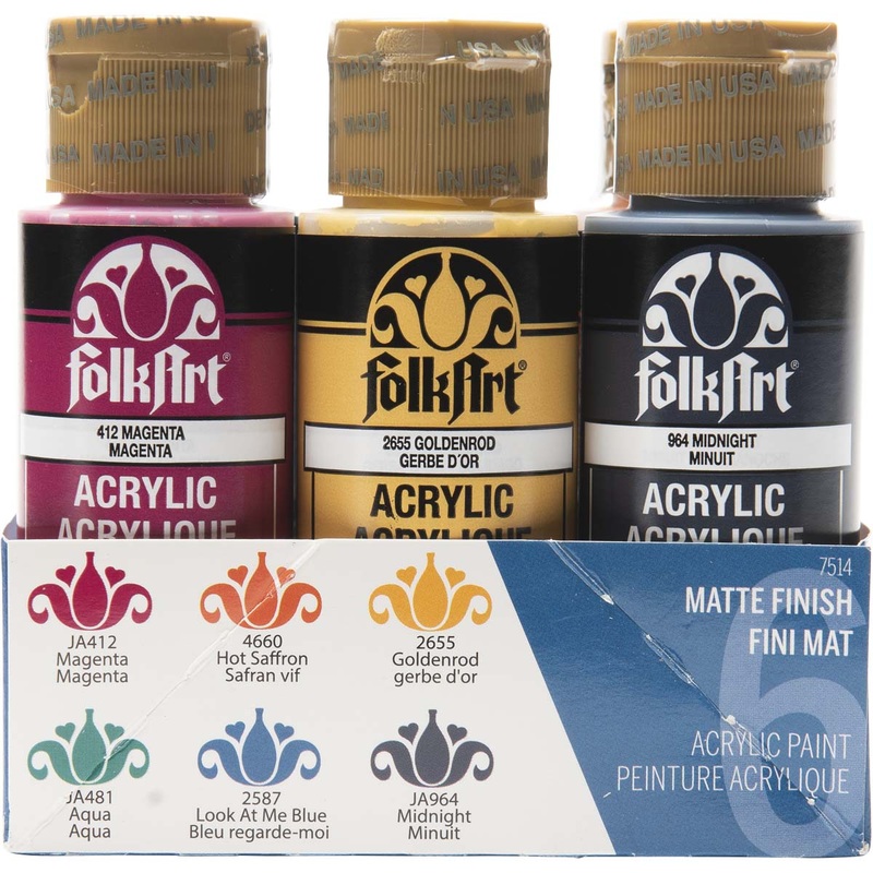 FolkArt Acrylic 59ml Under The Sea Paints – Set Of 6