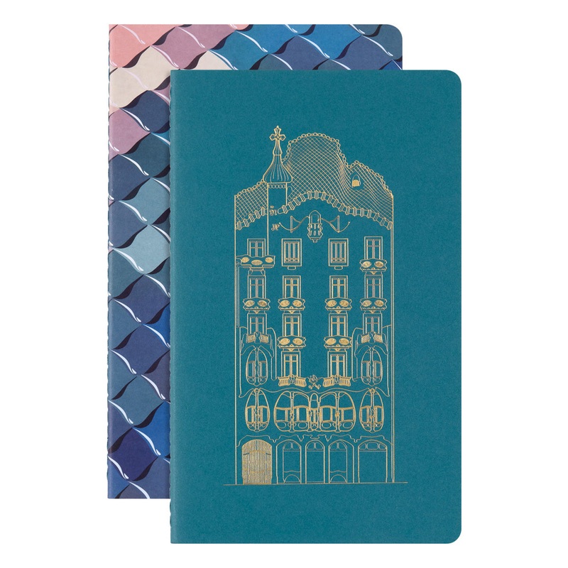 Moleskine LE Cahier Notebook Large Set of 2 Plain Casa Batllo