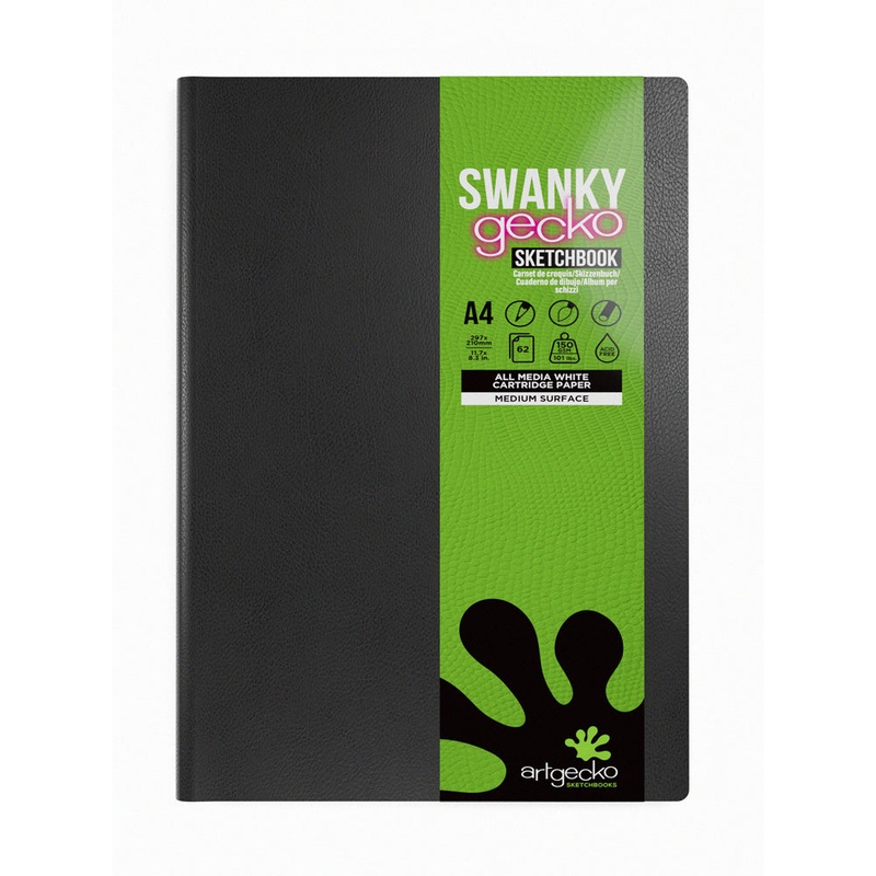 Artgecko 124 Page 62 Sheet 150gsm White Swanky Sketch Journals