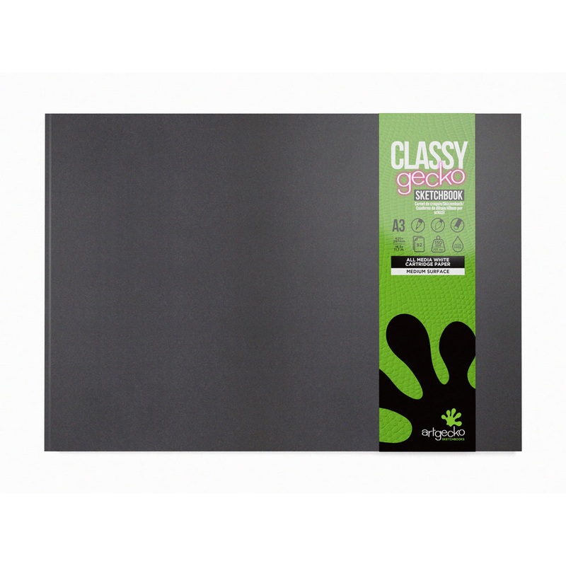 Artgecko Classy Casebound Landscape 92 Page 46 Sheet 150gsm White Sketchbooks