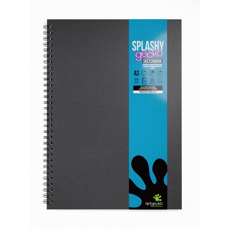 Artgecko Splashy 40 Page 20 Sheet 300gsm White Sketchbooks