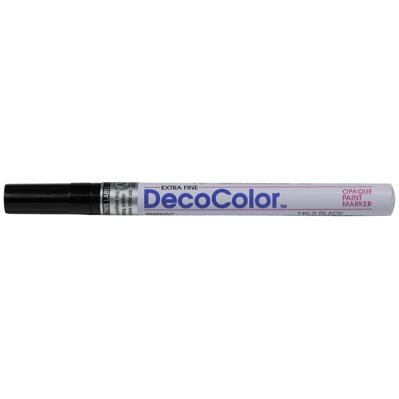 Marvy Decocolor Extra Fine 140 Black Opaque Paint Marker