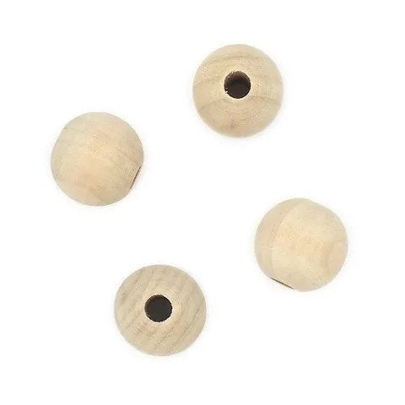 Arbee Wood Beads Macrame Round Large – Pack Of 4