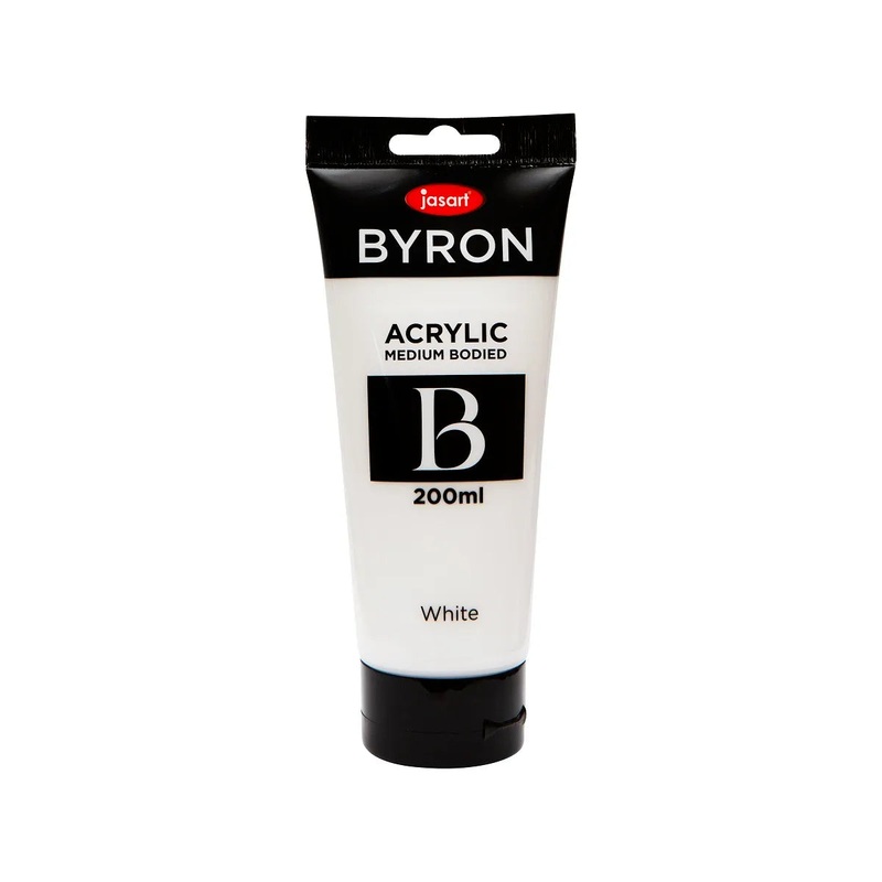 Jasart Byron 200ml White Acrylic Paint