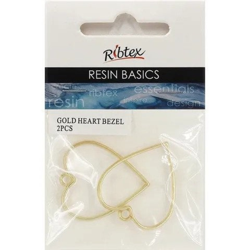 Ribtex UV Resin Bezel Heart – Pack Of 2