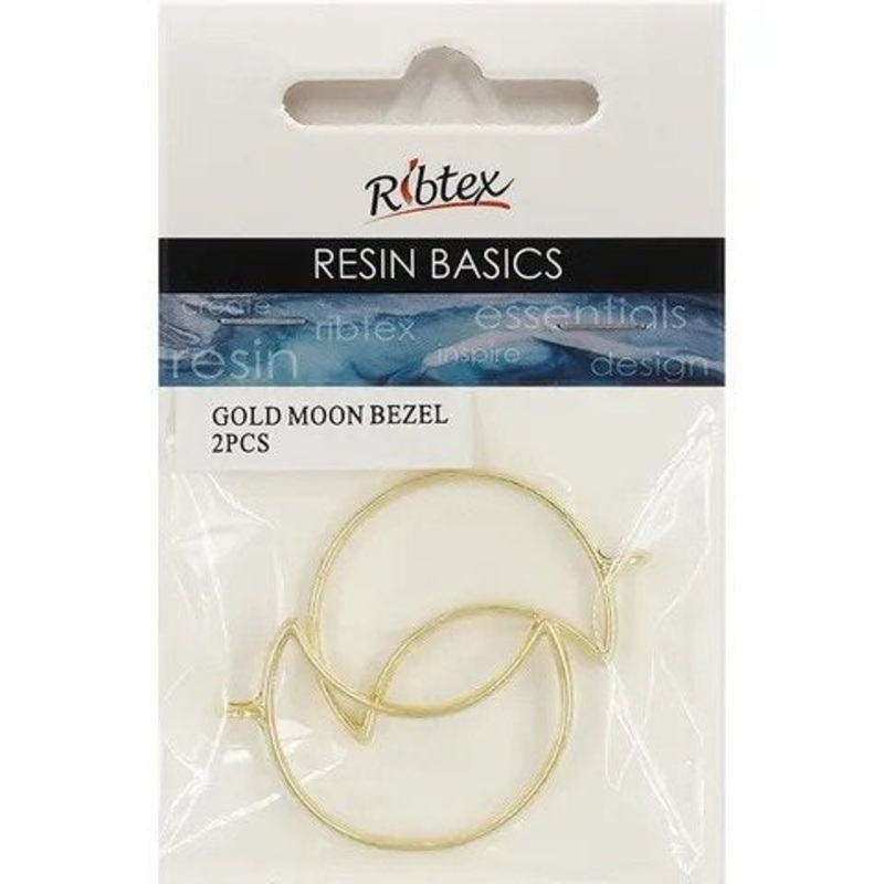 Ribtex UV Resin Bezel Moon Gold – Pack Of 2