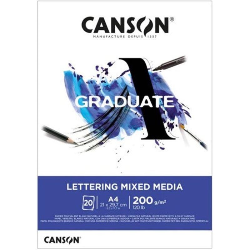 Canson Graduate Lettering Mix 200gsm 20 Sheet Pads