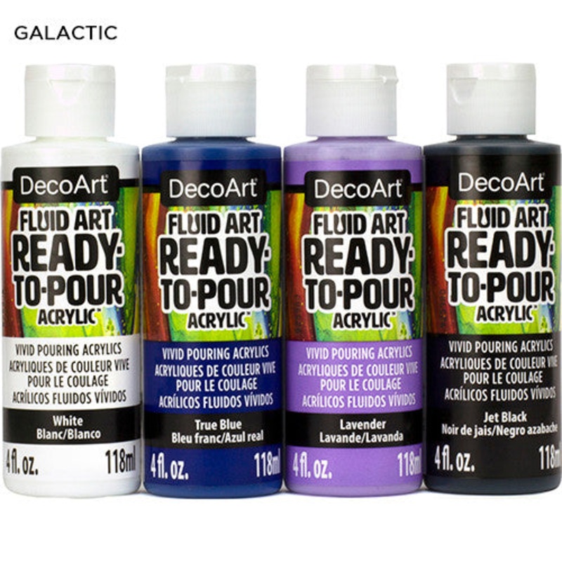 Decoart Fluidart Galactic Paint Pouring Set of 4