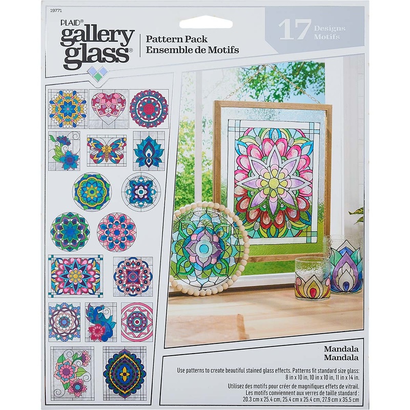 Plaid Gallery Glass Mandala Pattern Pack Of 17 Designs