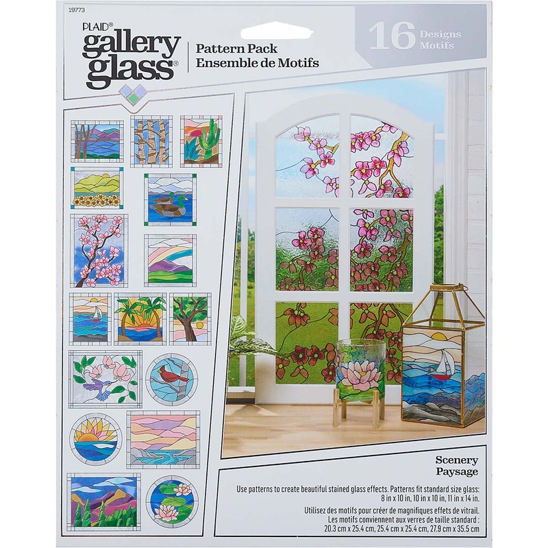 Plaid Gallery Glass Scenery Pattern Pack Of 16 Designs