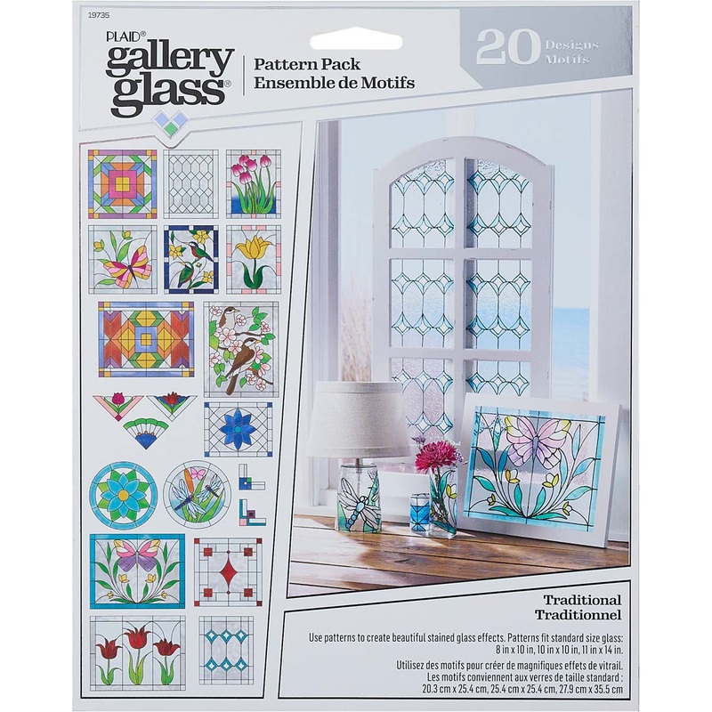 Plaid Gallery Glass Traditional Pattern Pack Of 20 Designs