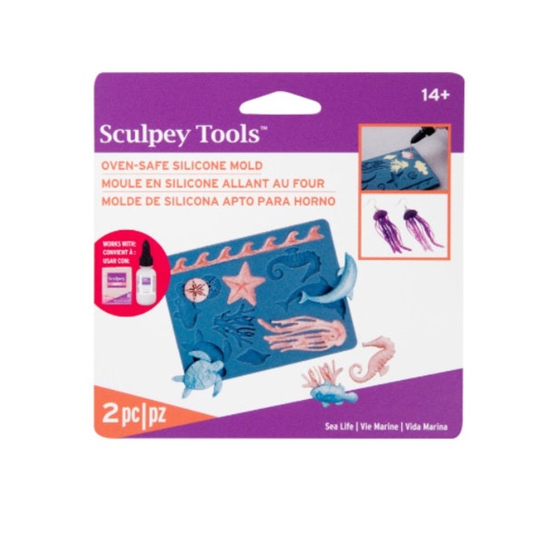 Sculpey Silicone Bakeable Mold – Sea Life