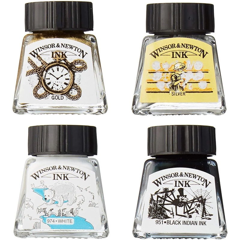 Winsor & Newton Metallic Drawing Inks Set Of 4