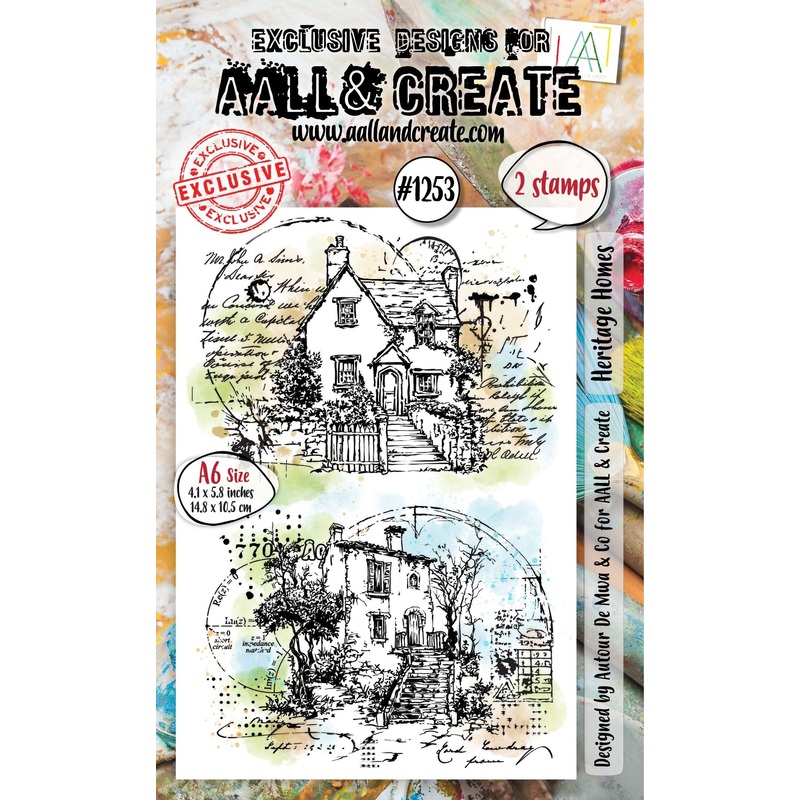 AALL And Create A6 Photopolymer Clear Heritage Homes Stamp Set
