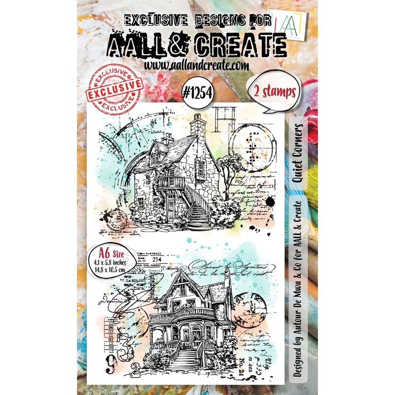 AALL And Create A6 Photopolymer Clear Quiet Corners Stamp Set