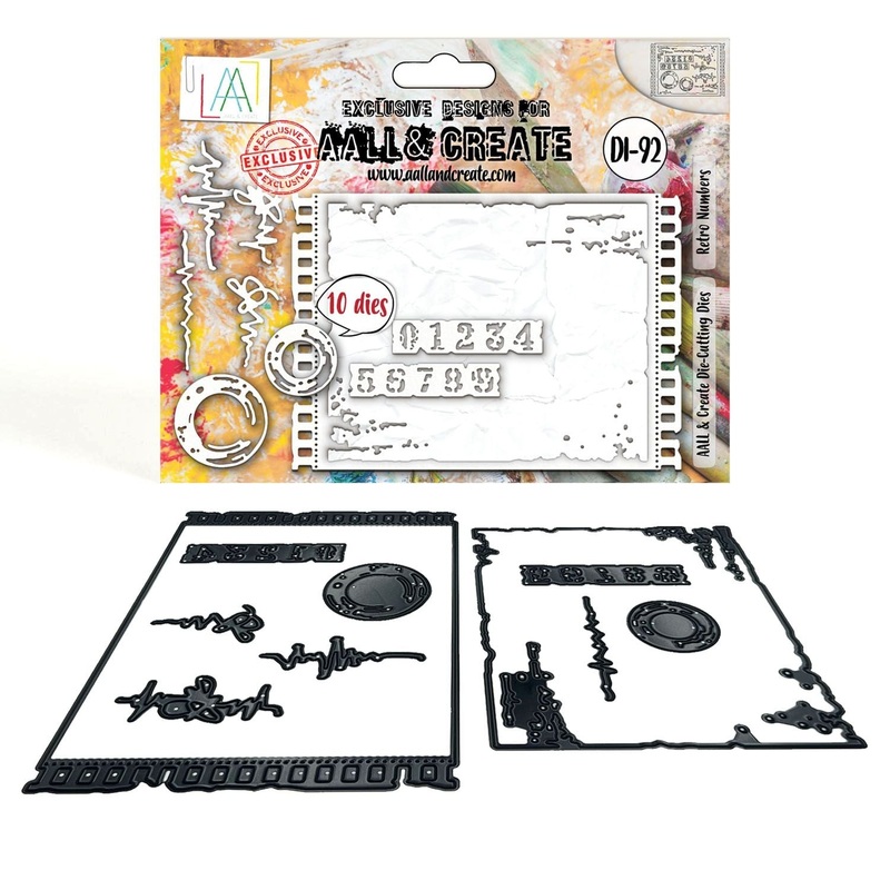 AALL And Create Retro Numbers Die Set of 8