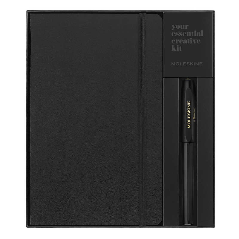 Moleskine Kaweco Black Large Ruled Rollerball & Notebook Set