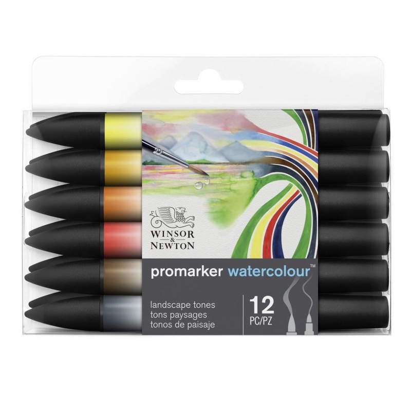 Winsor & Newton Promarker Watercolour Landscape Tone Set Of 12