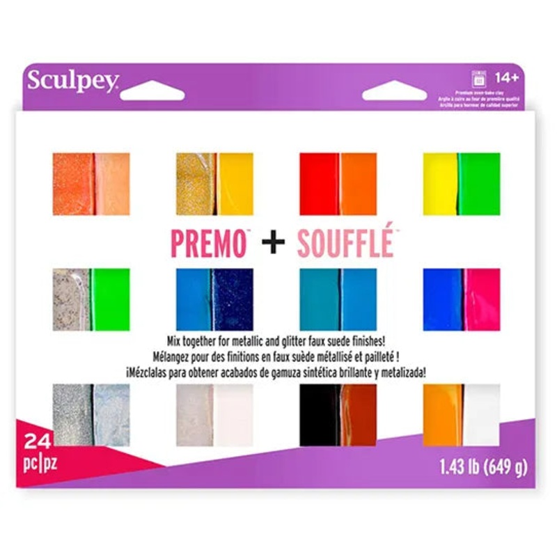 Sculpey Premo + Souffle Clay Multipack Of 24 Colours