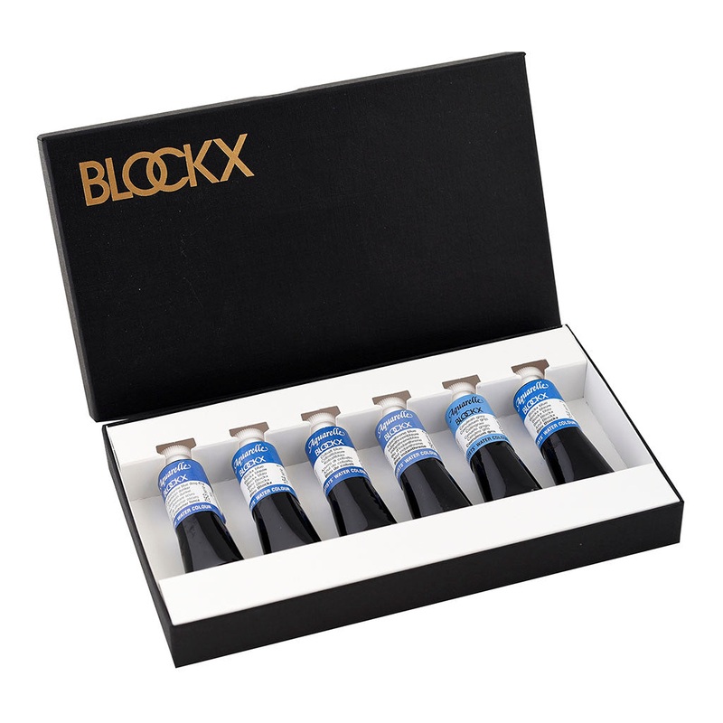 BLOCKX Artists’ Watercolour Paints 15ml Blues Set of 6