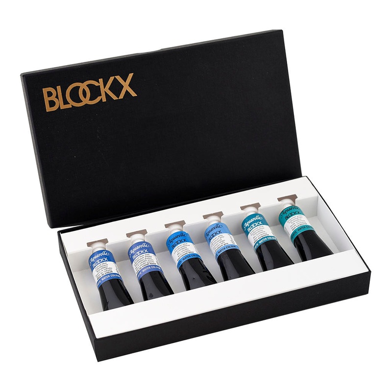 BLOCKX Artists’ Watercolour Paints 15ml Cobalts Set of 6