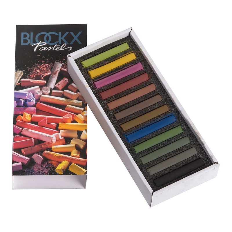 BLOCKX Soft Artists’ Pastels Assorted Dark Colours Set of 12