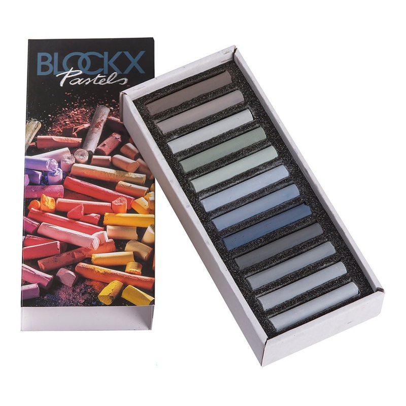 BLOCKX Soft Artists’ Pastels Assorted Grey Colours Set of 12