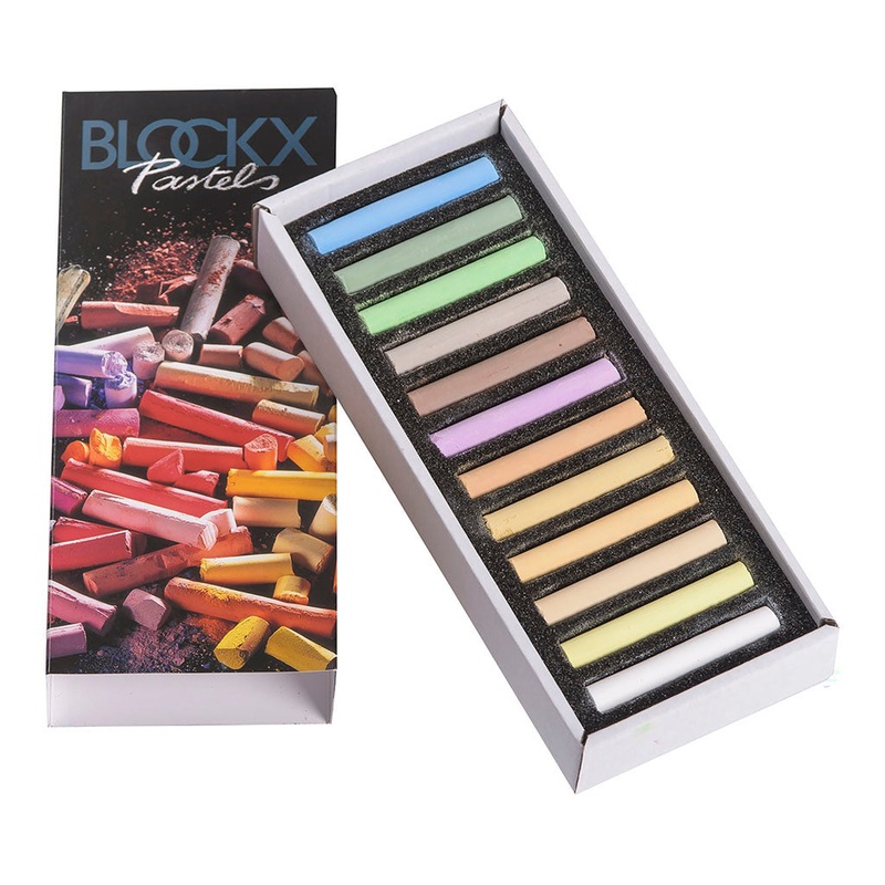 BLOCKX Soft Artists’ Pastels Assorted Light Colours Set of 12