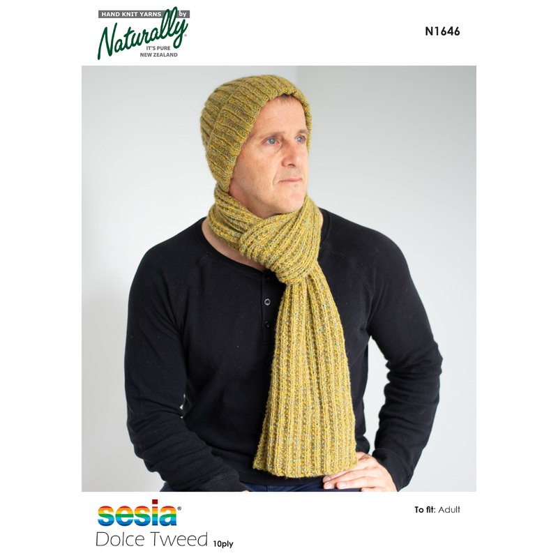 Naturally Pattern Sesia Dolce Tweed 10ply Pattern Mens/Hats & Scarves N1646