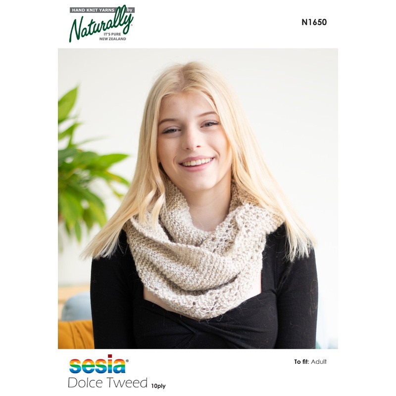 Naturally Pattern Sesia Dolce Tweed 10ply Pattern Womens/Cowl N1650