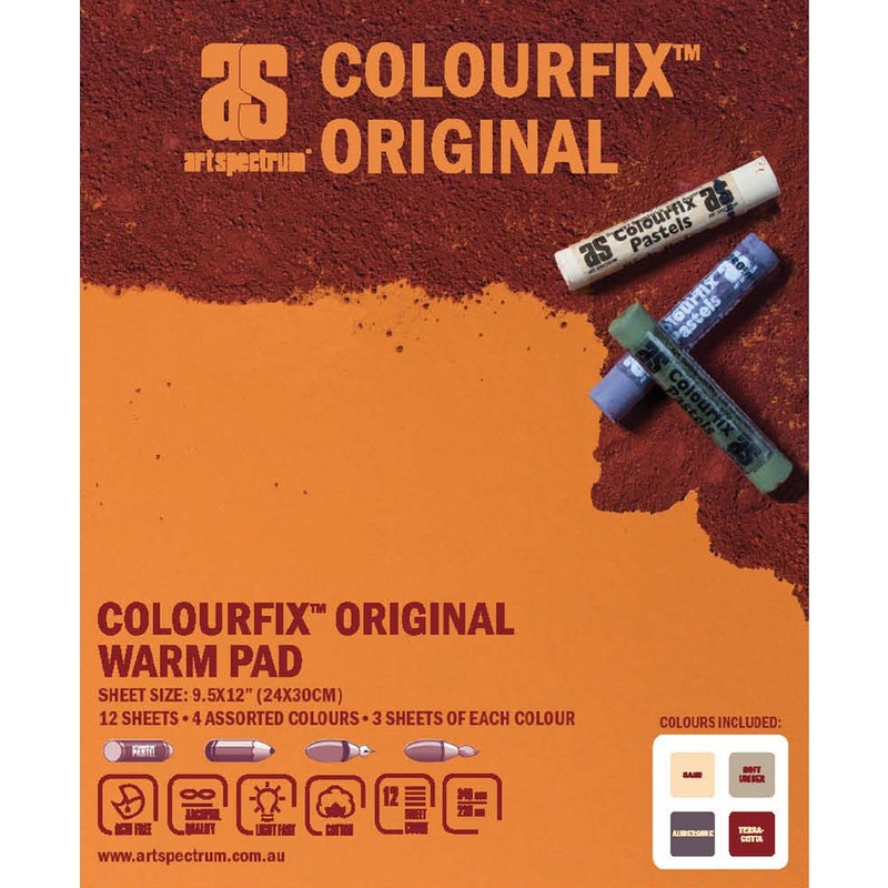 Art Spectrum Colourfix Original Pad 12 Sheets – Warm