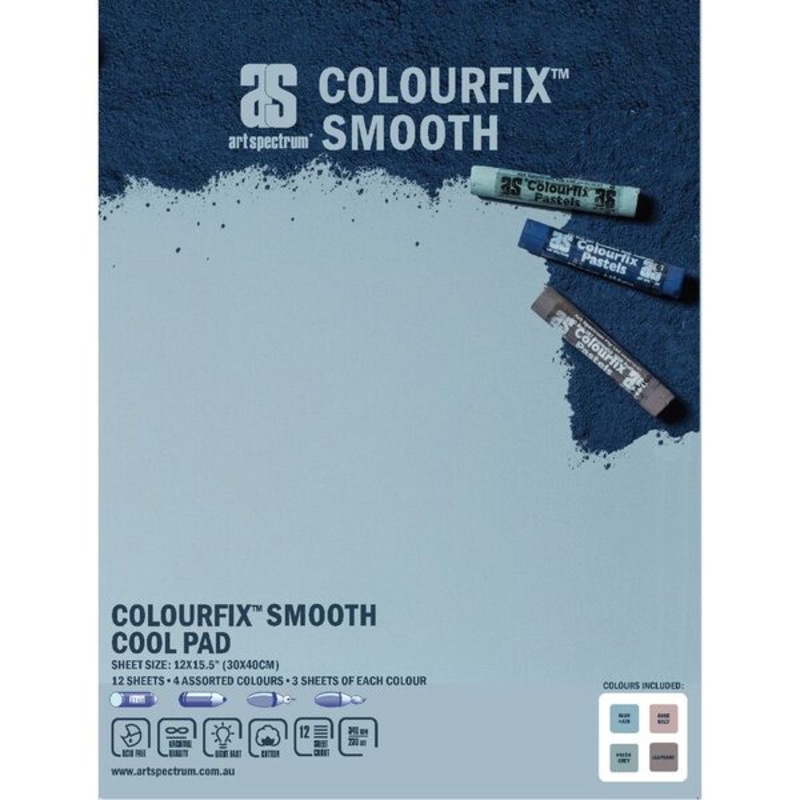 Art Spectrum Colourfix Smooth Pad 12 Sheet – Cool Colour