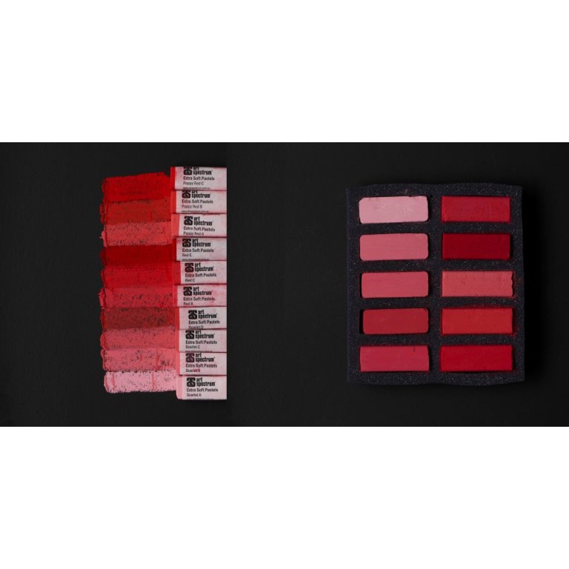 Art Spectrum Extra Soft Square Pastel Set Of 10 Reds