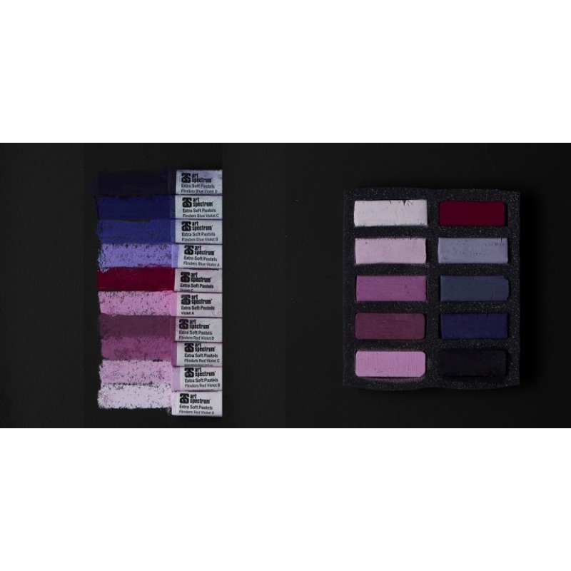 Art Spectrum Extra Soft Square Pastel Set Of 10 Violets